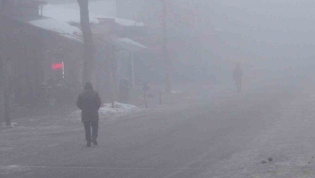 Kars'ta göz gözü görmüyor: Kent siste kayboldu