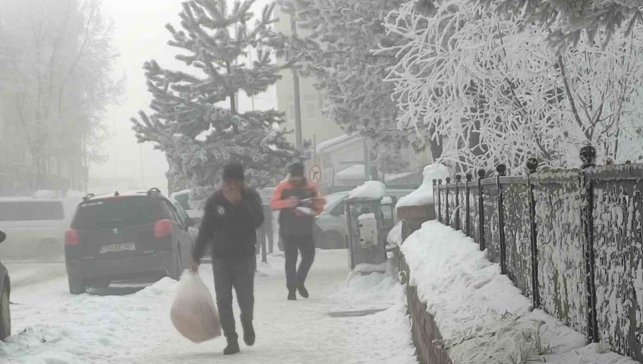 Dondurucu soğukların etkili olduğu Ardahan'da hayat durma noktasına geldi