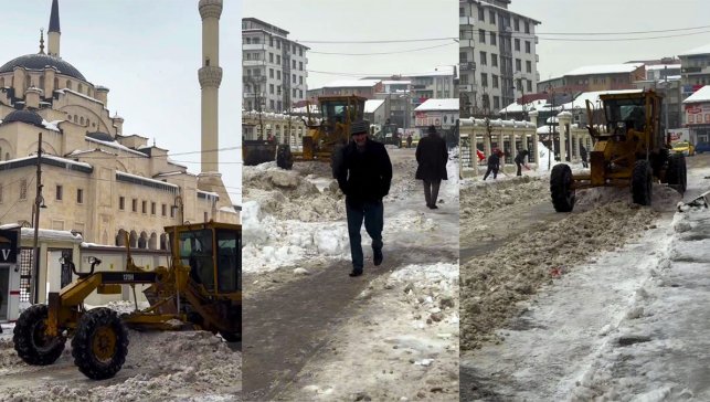 Patnos’ta karla mücadele hız kazandı: Ana arterlerde ulaşım kesintisiz sürüyor