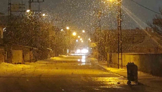 Van'da lapa lapa kar yağdı