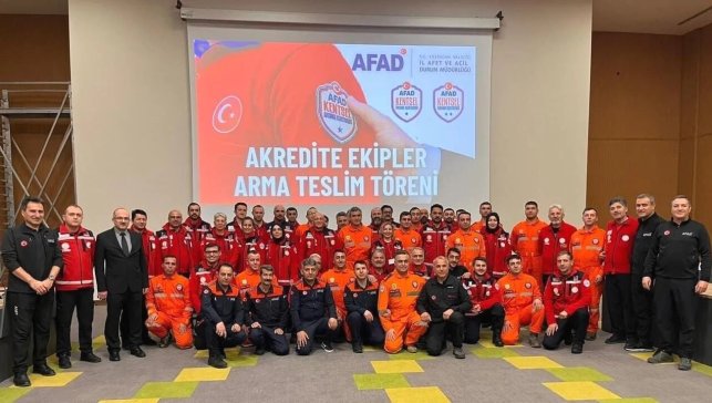 Erzincan'da arama kurtarma ekiplerine akreditasyon töreni