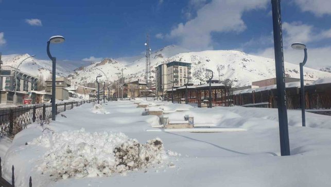 Başkale'de kar yağışı