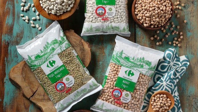 Kayseri'nin yerel bakliyat ürünleri CarrefourSA'da satışa sunuldu