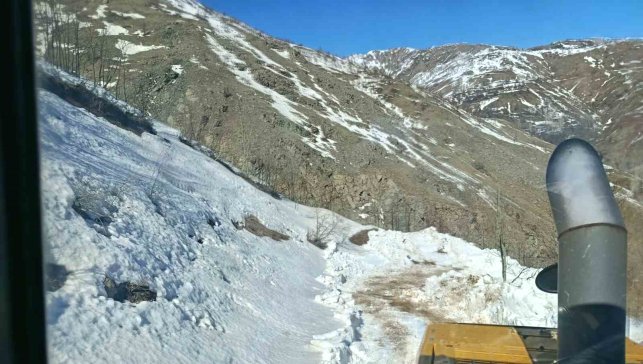 Bingöl'de kar ve heyelandan dolayı kapanan köy yolları açılıyor
