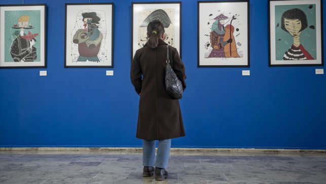 Atatürk Üniversitesi'nde illüstrasyon sergisi açıldı