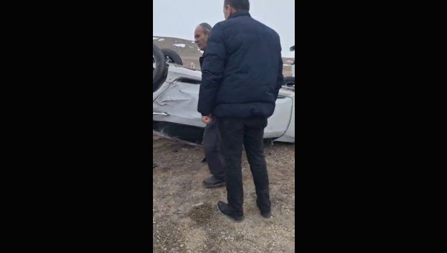 Otomobil takla attı, sürücü kazadan yara almadan kurtuldu