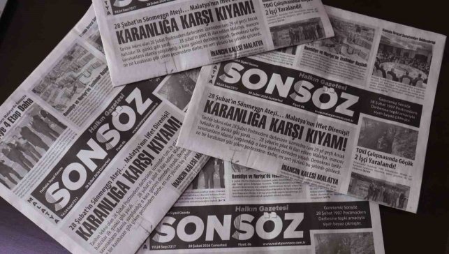 Malatya Sonsöz Gazetesi'nden 28 Şubat protestosu