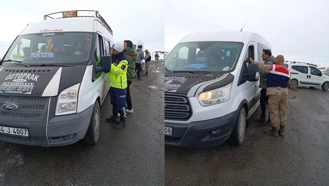 Tutak’ta okul servis araçlarına denetim