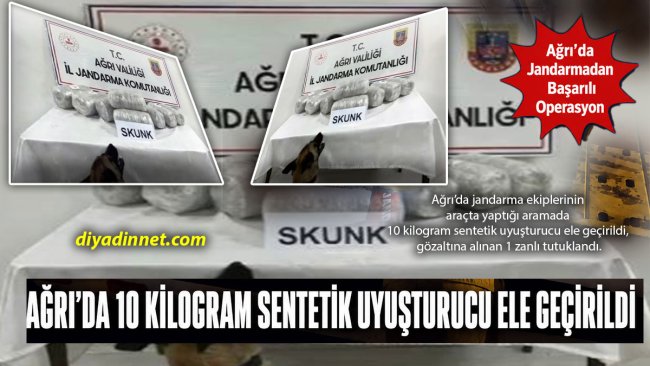 Ağrı'da 10 Kilo Sentetik Uyuşturucu Operasyonu: 1 Zanlı Tutuklandı!..