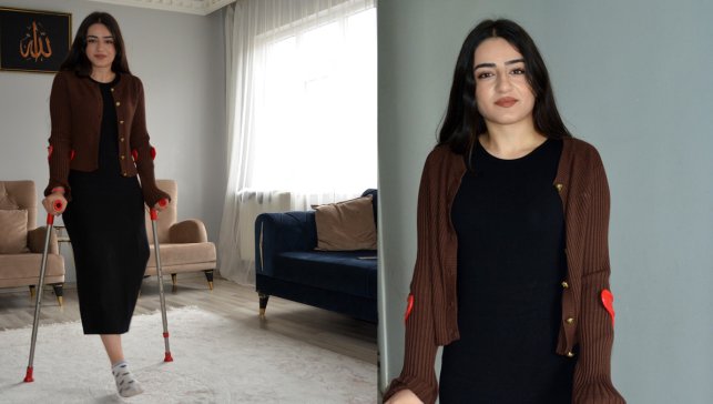 Bacağını kaybeden üniversite öğrencisi Şevin Balakan, protez bacakla yeniden yürüyüp okuluna dönmek istiyor