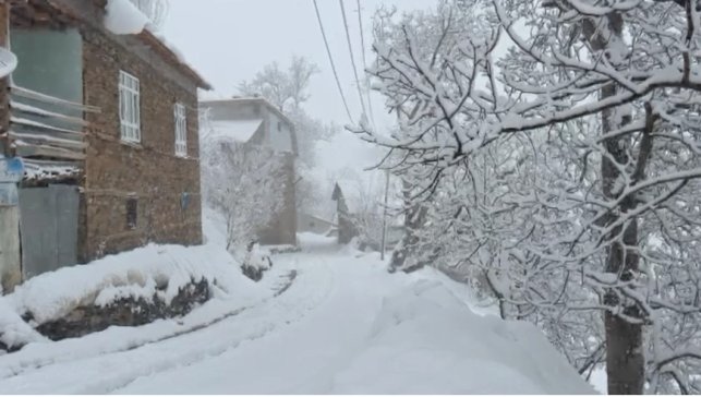 Bahçesaraylılar açtıkları kar tünelleriyle günlük hayatlarını sürdürüyor