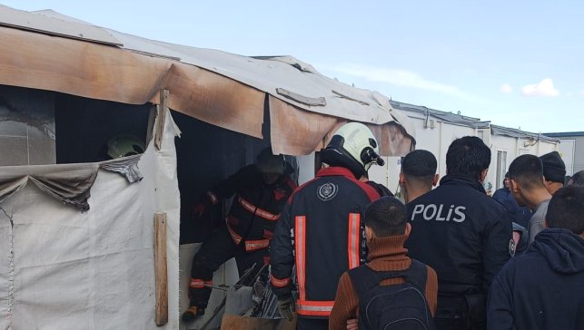 Malatya'da konteynerde yangın