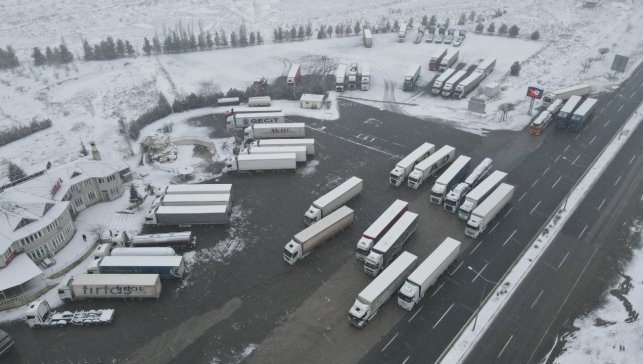 Erzincan'da kar yağışı ulaşımı aksattı