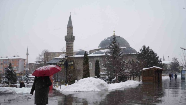 Erzurum'da kar yağışı etkili oluyor