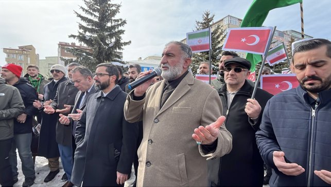 ABD ve İsrail'in İran'a saldırıları Kars'ta protesto edildi