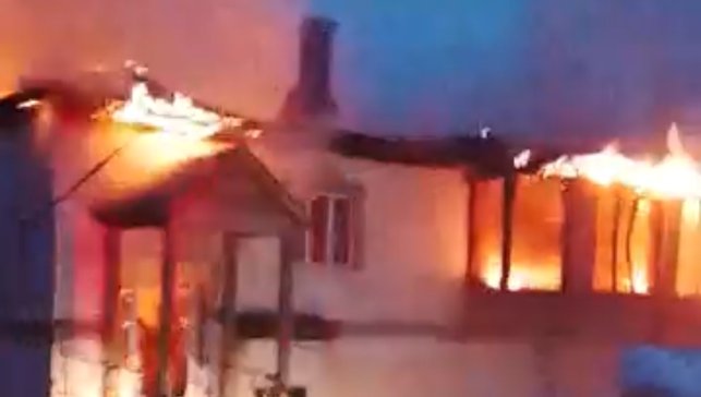 Yüksekova'da baca yangını