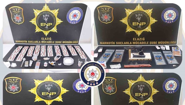 Elazığ'da uyuşturucuyla mücadele: 14 şüpheli tutuklandı