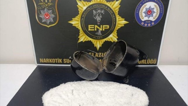 Elazığ'da yolcu otobüsünde uyuşturucu bulundu, bir şüpheli tutuklandı