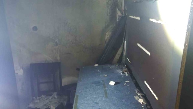 Iğdır'da günlük kiralık dairede yangın