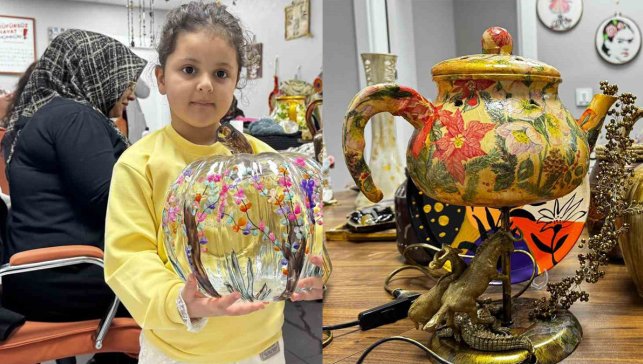 Çöpe Gidecek Eşyalar Ağrı’da El Emeğiyle Sanata Dönüşüyor