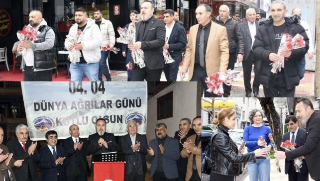 Manisa’daki Ağrılılar, 04 04 Dünya Ağrılılar Günü’nü 404 karanfille kutladı
