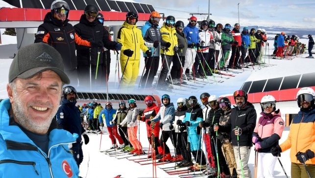 Sarıkamış’ta 350 kursiyerin katıldığı kayak ve snowboard kursları sona erdi