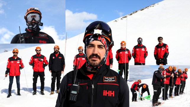 Bitlis’te gönüllü ekip, çığ felaketlerine karşı karda zorlu eğitime çıktı