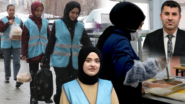 Yurtlarda artan yemekler çöpe gitmiyor, Üniversiteliler her gün 20 aileye sıcak yemek ulaştırıyor