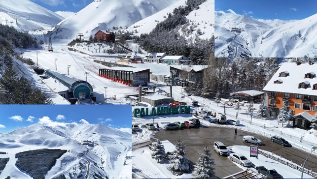 Palandöken’de kar kalınlığı 2 metreyi geçti, ortaya kartpostallık görüntüler çıktı