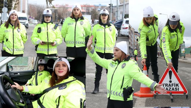 Kars’ta 4 kadın trafik polisi 3 ayda 30 bin aracı denetledi