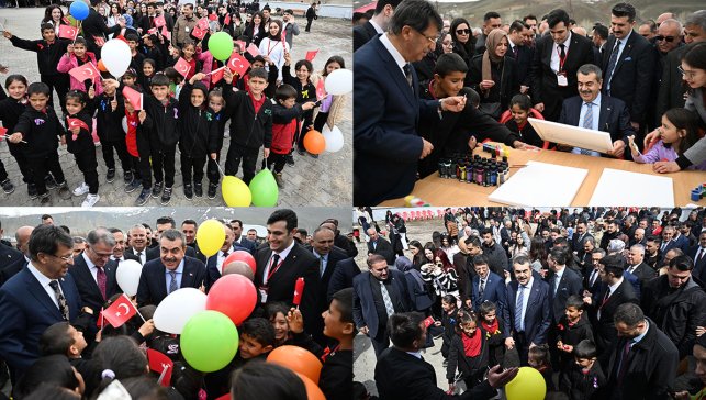 Milli Eğitim Bakanı Yusuf Tekin, Muradiye'deki ilkokulda öğrencilerle etkinliklere katıldı
