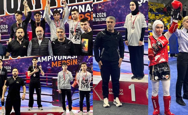 Bitlis Yeşilay Spor Kulübü, Muaythai Türkiye Şampiyonası'nda bir şampiyonluk ve bir üçüncülük kazandı