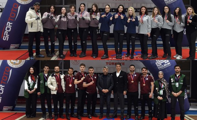 Yeşilay Curling Süper Lig'de şampiyonlar Erzurum'dan çıktı