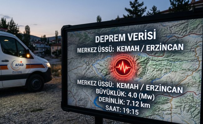Erzincan Kemah'ta 4 büyüklüğünde deprem: Vali'den ilk açıklama