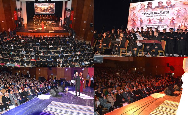 Malatya'da Fuat Sezgin Anadolu Lisesi öğrencileri "Ozanlara Saygı" konseriyle büyük alkış aldı