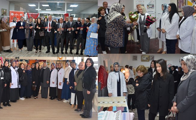Bulanık'ta kadınların el emeği görücüye çıktı, ADEM kursiyerlerinden dikkat çeken sergi