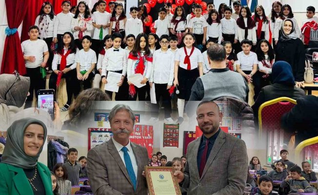 Van'da ilkokul öğrencileri türkü konserinden elde ettikleri 20 bin lirayı Mehmetçik Vakfı'na bağışladı