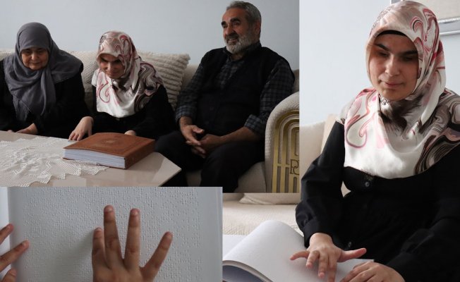 Kader Macit Braille alfabesiyle hafız oldu, şimdi Erzincan'da görme engellilere Kur'an öğretmek istiyor