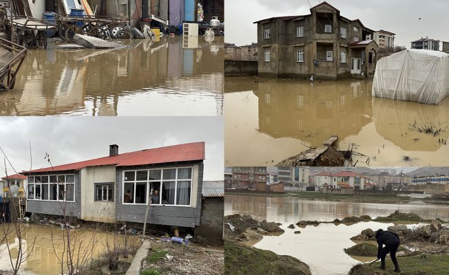 Yüksekova'da sağanak günlük yaşamı vurdu, evleri su bastı, okul bahçesi suyla doldu