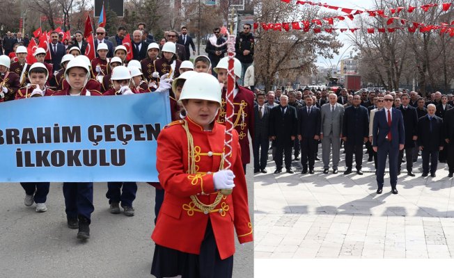 Ağrı'da 23 Nisan coşkusu: Öğrenciler kortejle kutlama alanına yürüdü