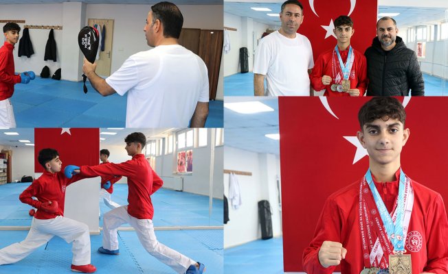 Elazığlı Ali Akif Kaymaz ağlayarak başladığı karatede Türkiye şampiyonu oldu