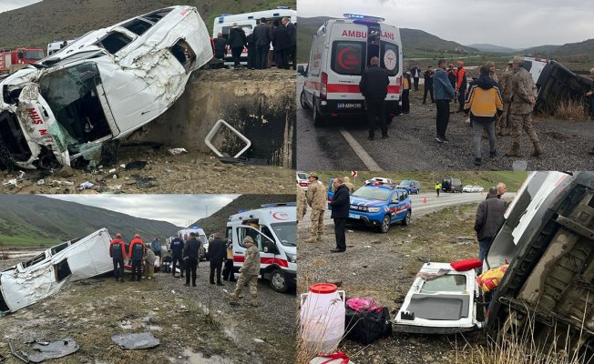 Muş'ta Dere Yatağına Devrilen Minibüste 16 Kişi Yaralandı