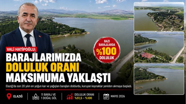 Elazığ'da Barajlar Maksimum Seviyeye Yaklaştı, Kuru Çeşmeler Yeniden Akmaya Başladı