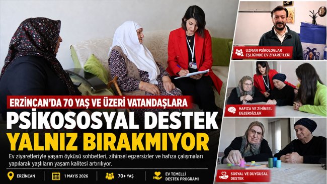 Erzincan'da Yaşlılar Yalnız Bırakılmıyor, Psikologlar Evlerinde Ziyaret Ediyor