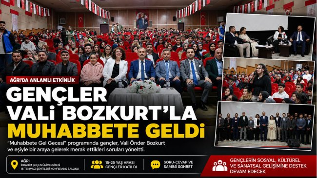 Ağrı'da Gençler "Muhabbete Gel Gecesi"nde Vali Bozkurt'la Buluştu