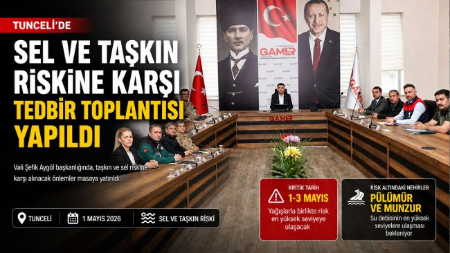 Tunceli'de Munzur ve Pülümür Nehirleri Sel Riskine Karşı Takipte