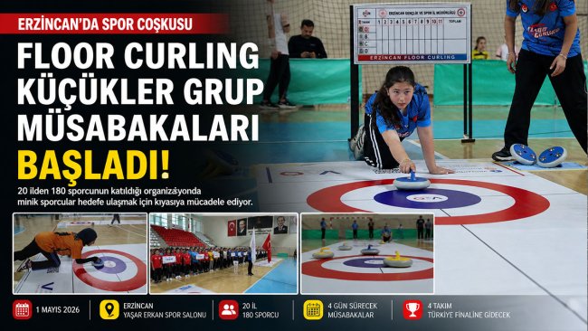 Erzincan'da 20 İlden 180 Sporcu Floor Curling Müsabakalarında Yarışıyor
