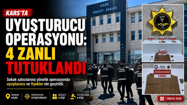 Kars'ta Sokak Satıcılarına Operasyon: 4 Zanlı Tutuklandı