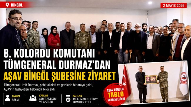 Tümgeneral Ümit Durmaz, Bingöl'de şehit aileleri ve gazilerle bir araya geldi