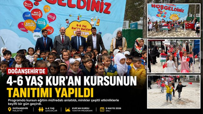 Malatya Doğanşehir'de 4-6 Yaş Kur'an Kursunun Eğitim İçeriği Tanıtıldı